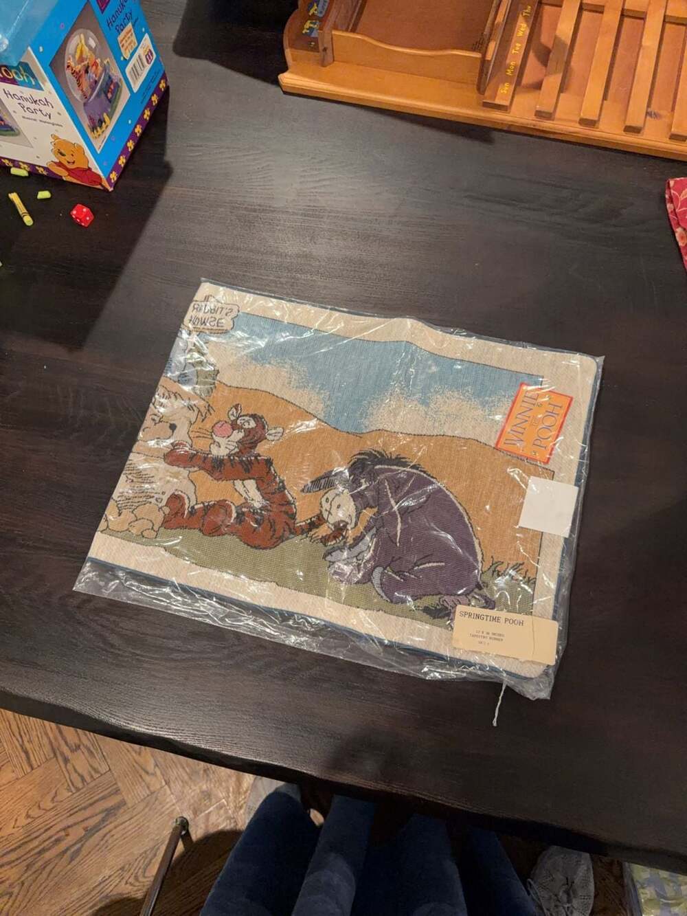 Vintage Disney Catalog Winnie the Pooh Springtime Pooh Tapestry Runner 12x36 NEW